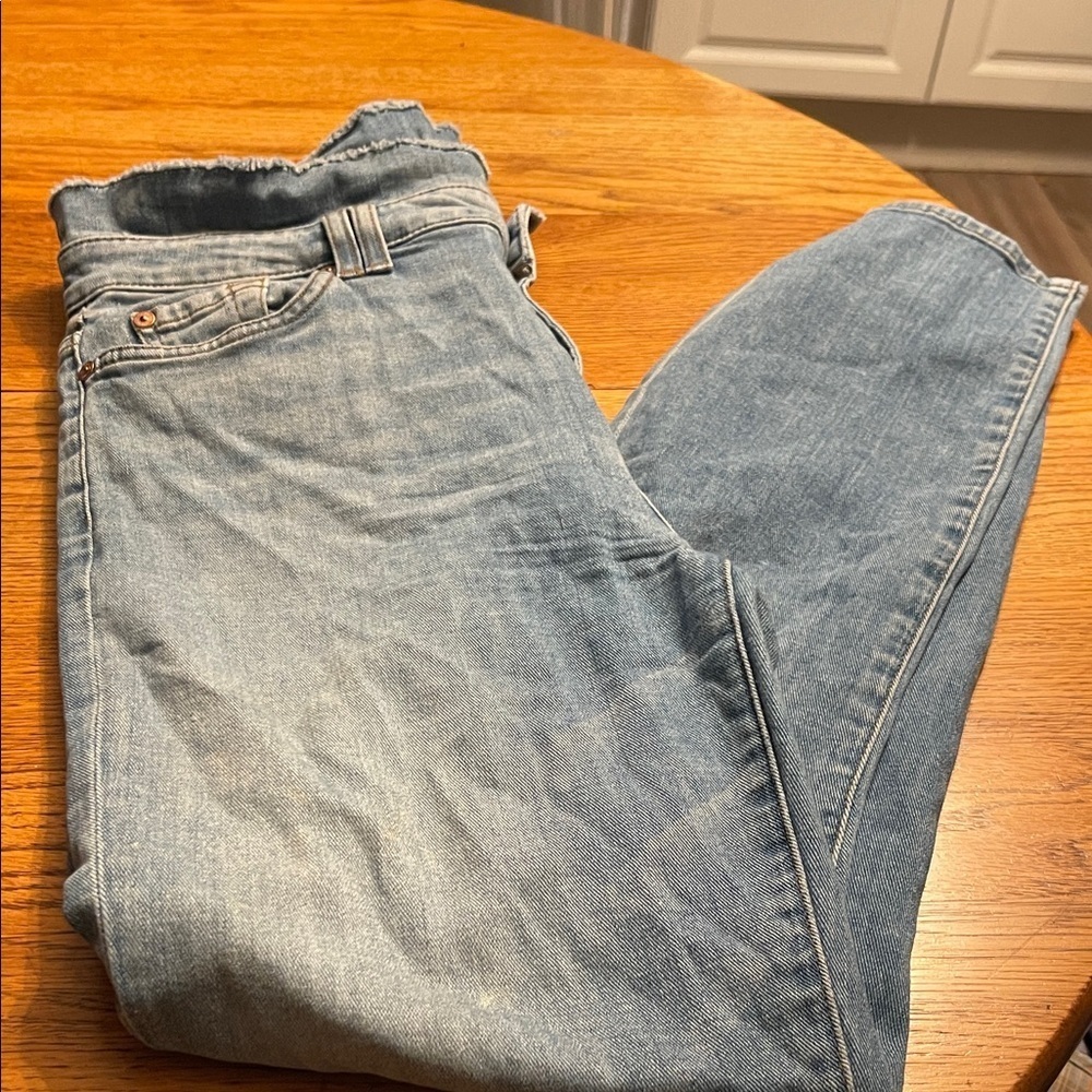 7 For All Mankind Jeans Sz 31 | Double Waistband | Raw Edge High Rise